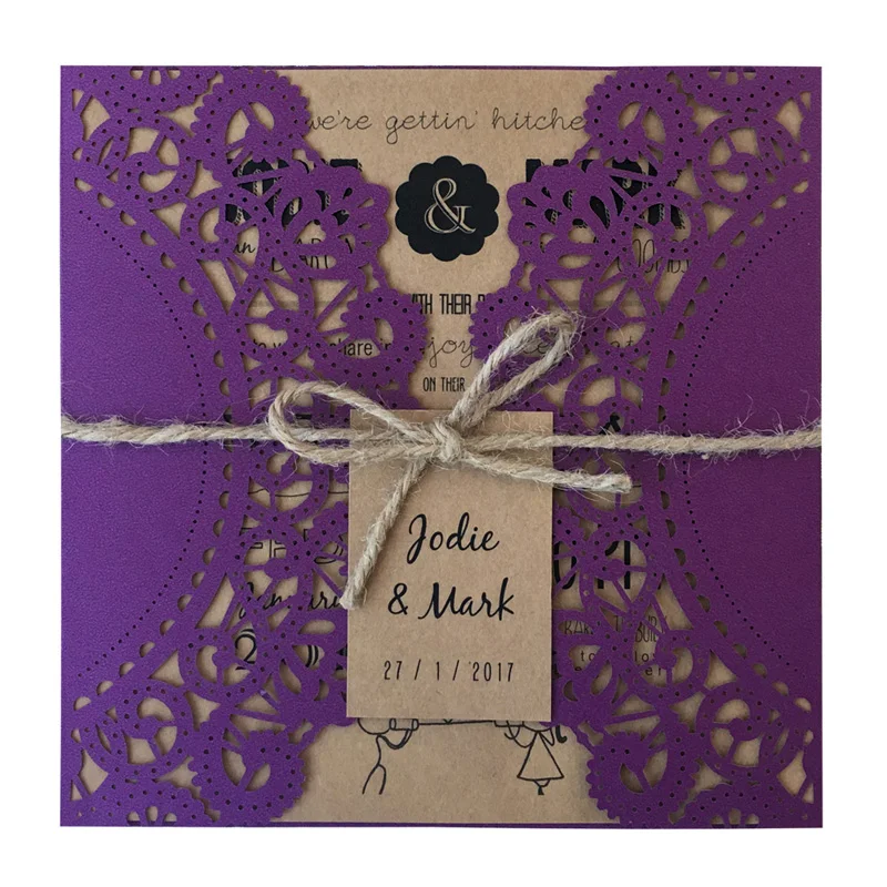 Purple Wedding Invitation