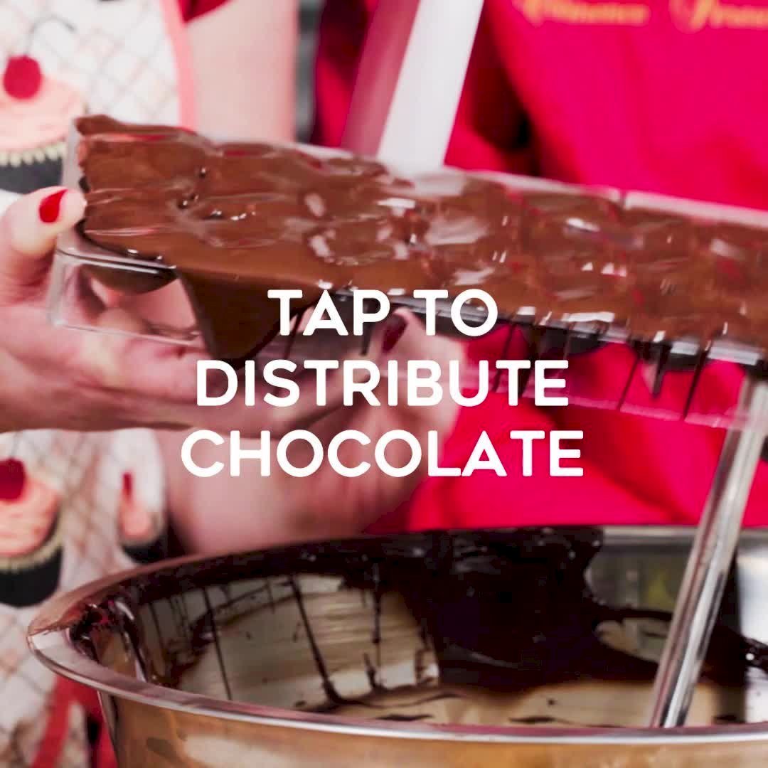 distributing chocolate