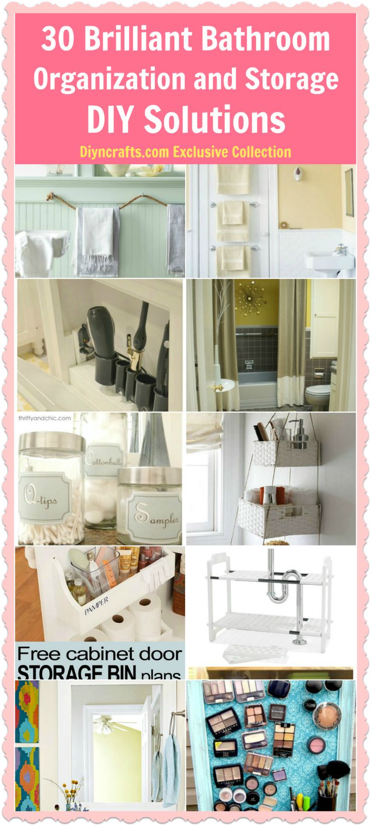 30 Brilliant Bathroom Organization and Storage DIY Solutions