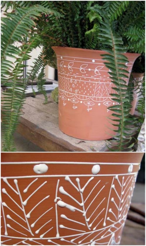 DIY Puffy Painted Planters
