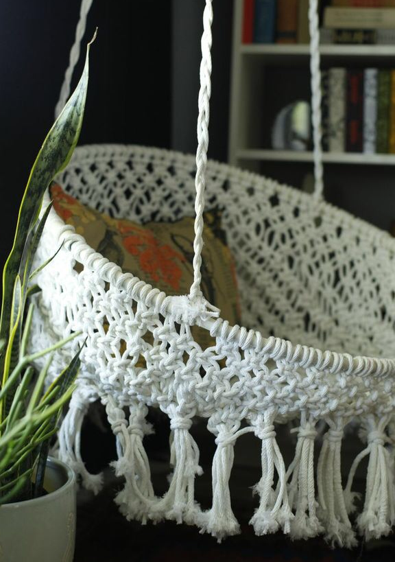 Diy hanging macrame chair