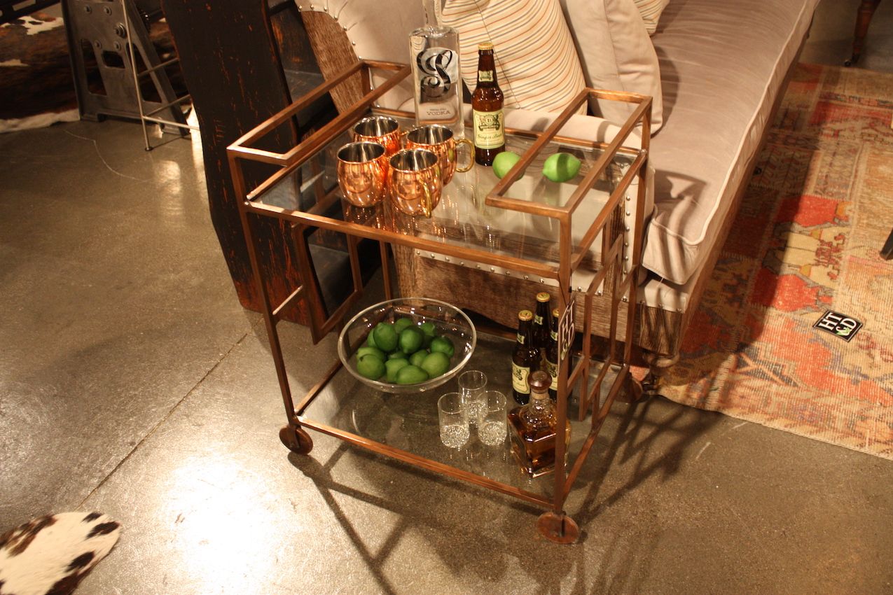 This HT&D bar cart is casual and super functional.