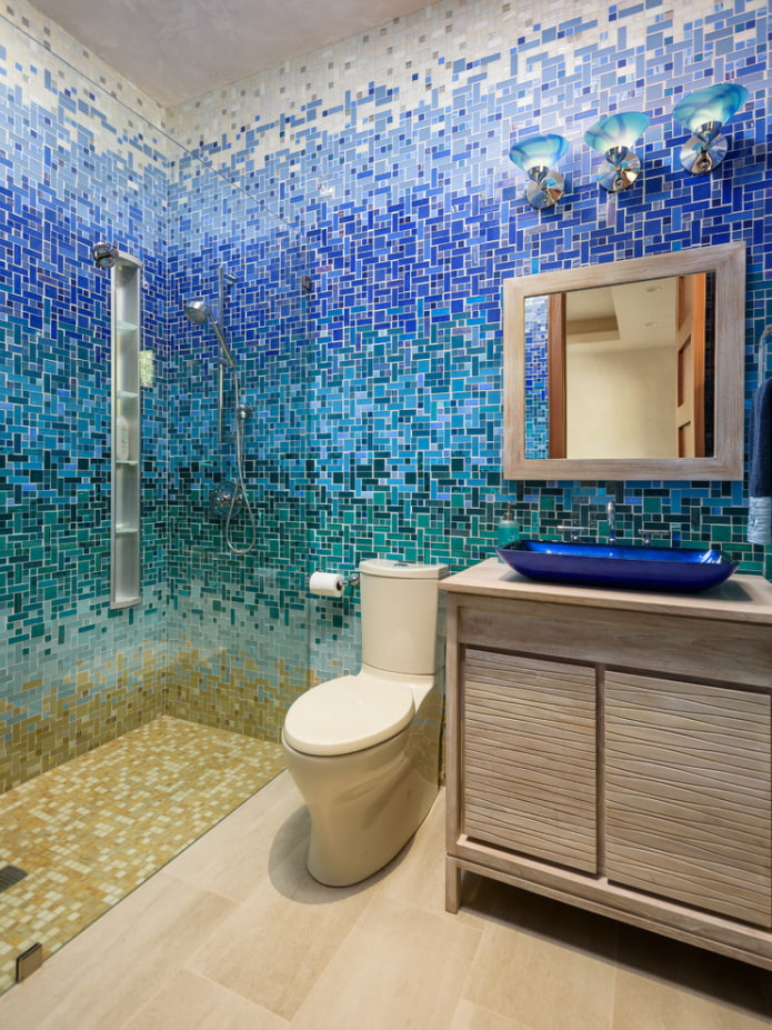 Плитка мозаика для ванной комнаты фото: 145 фото стильных и современных .
