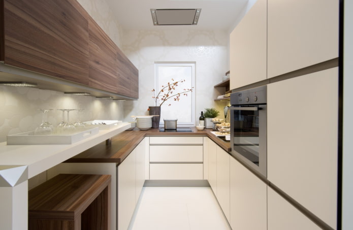 кухня площадью 8 кв м в стиле минимализм