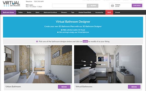 Virtual bathroom design online remodel software