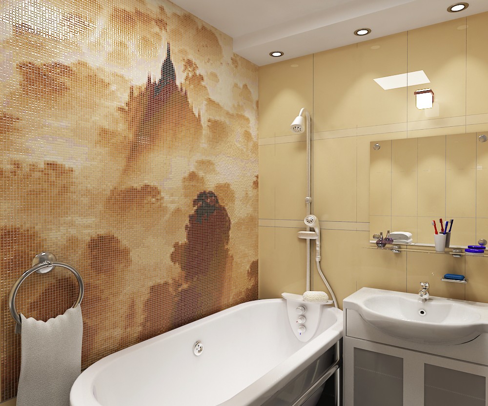 Мозаика для ванной комнаты декоративный пейзаж