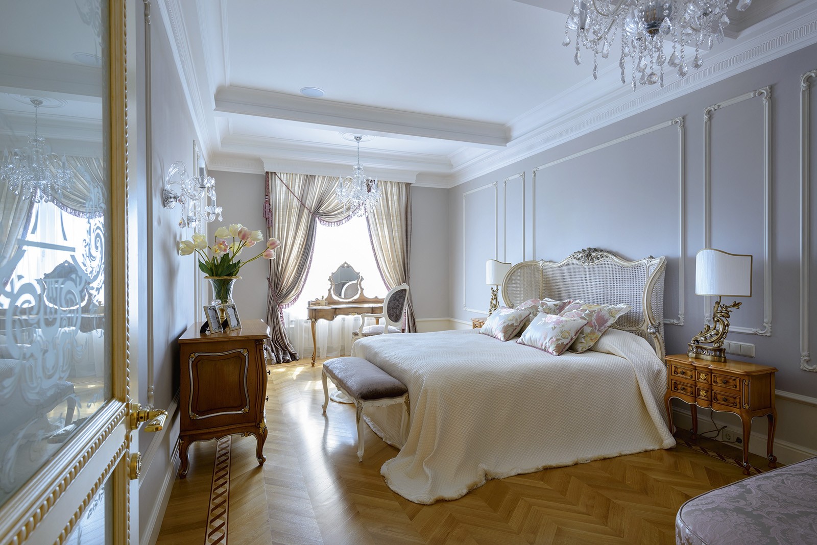 спальня в классическом стиле фото оформление