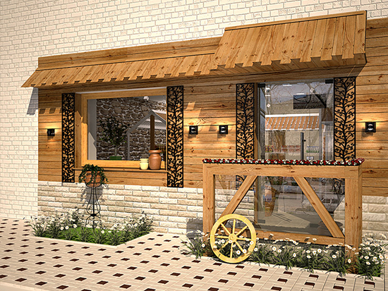 Фасад кафе из дерева – модно, стильно, современно