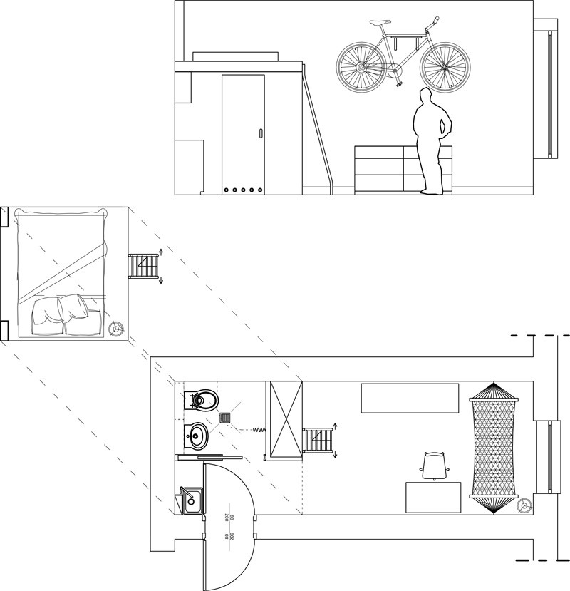tiny apartment floor plan