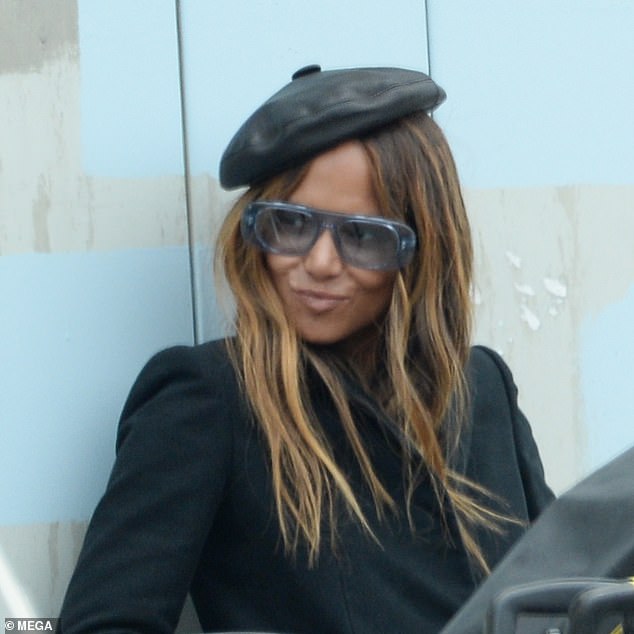 Working it: Halle Berry was back at work after celebrating her 54th birthday in Las Vegas over the weekend