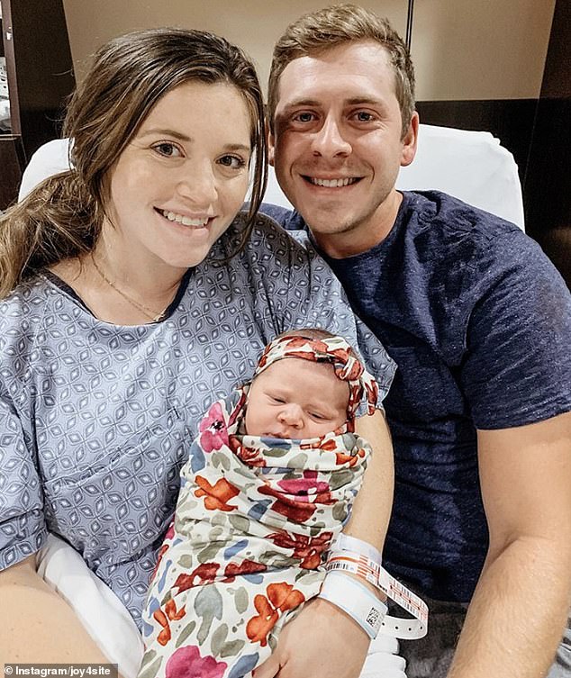 The 22-year-old announced the news on Instagram today, sharing the first photos of the little girl she shares with husband Austin Forsyth, 26