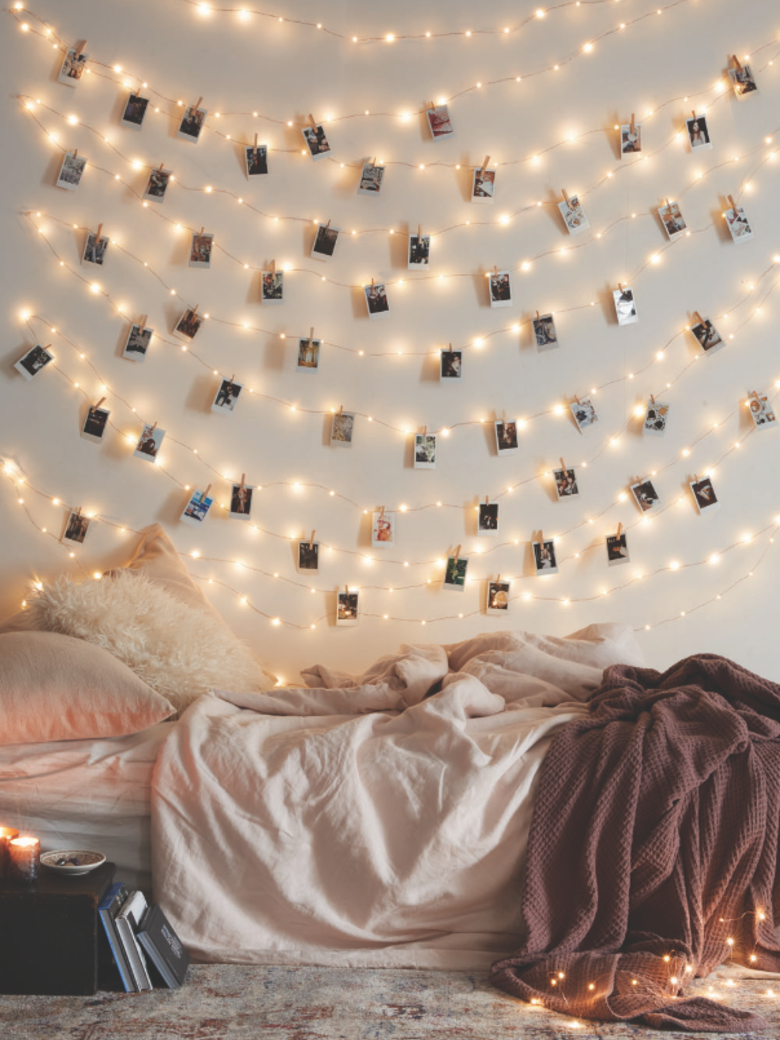 creative wall pictures ideas fairy lights