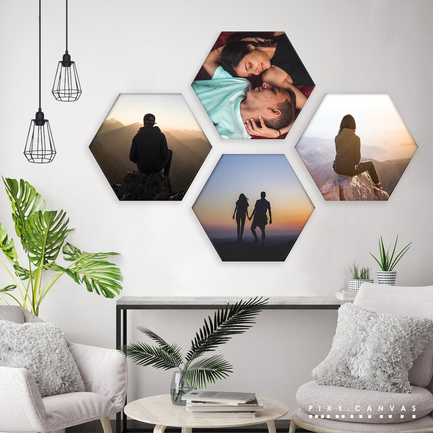 creative wall pictures ideas geometric shapes