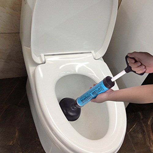 Samshow Toilet Plunger, Powerful Manual Multi Drain Plunger Suitable for Toilets, Bathtubs, Showers(Blue)