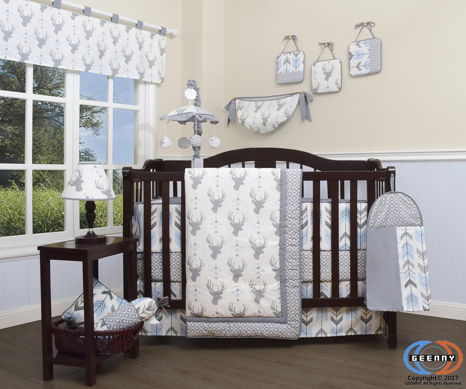 GEENNY Baby Nautical Explorer 13 Piece Nursery Crib Bedding Set