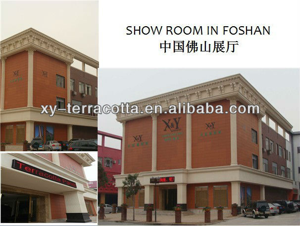 White color terracotta facade panel