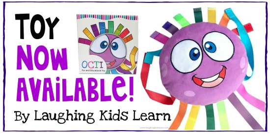 Toy now available by laughing kids learn this adorable fine motor plush toy is lots of fun and is educational.