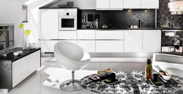 10 вариантов оптимального дизайна черно-белой кухни