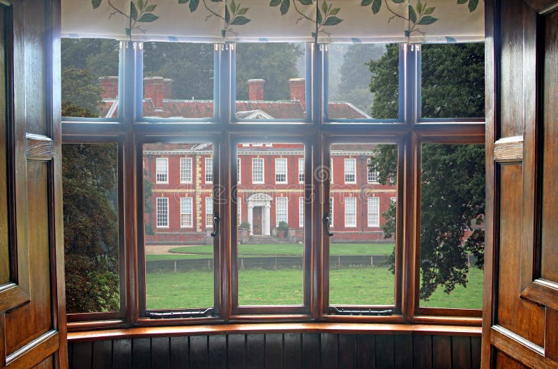 Bay window manor house view royalty free stock photography