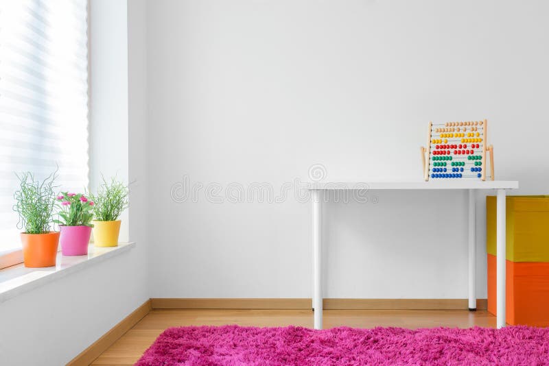 Colorful child room. Horizontal view of very colorful child room royalty free stock image