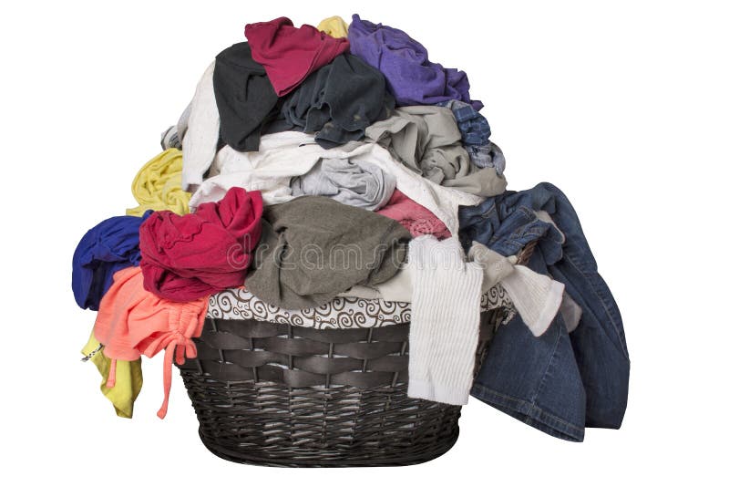 Dirty Laundry in Basket royalty free stock photos
