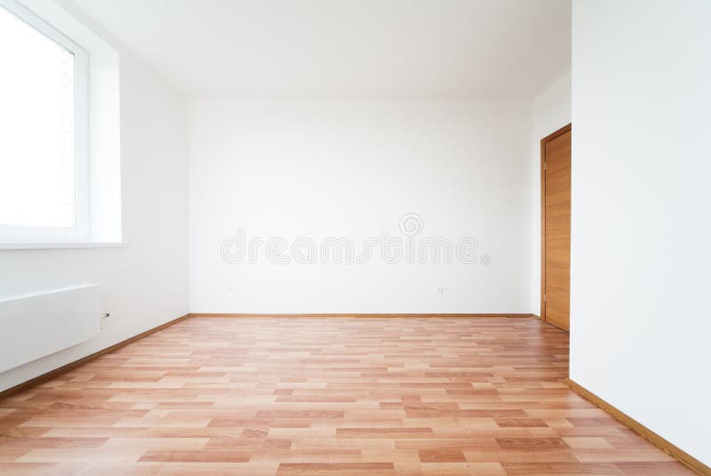 Empty room with door stock image