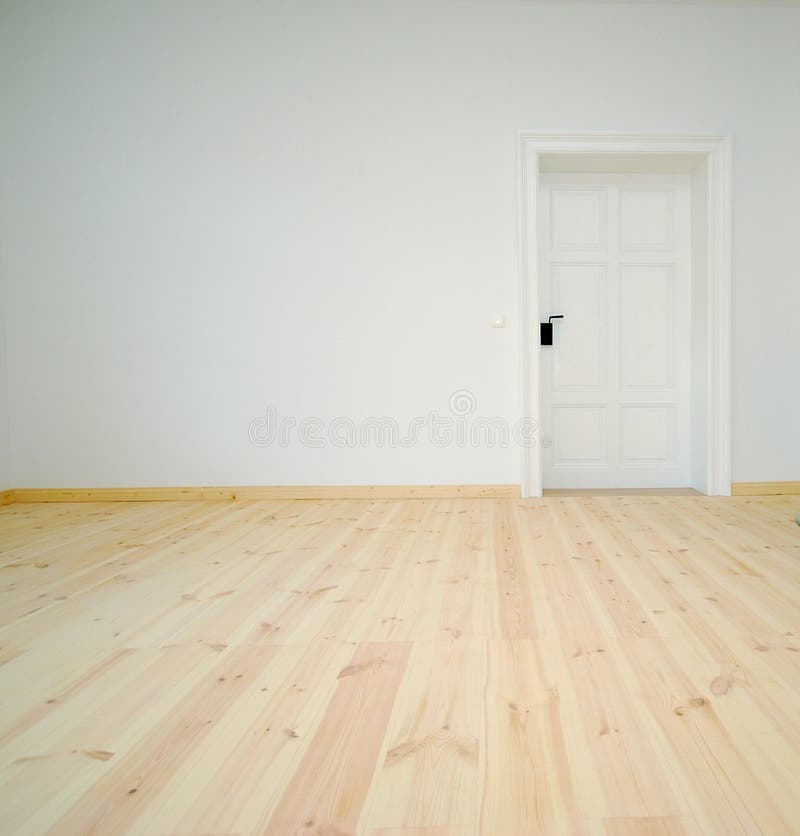 Empty White Room with Door royalty free stock photo