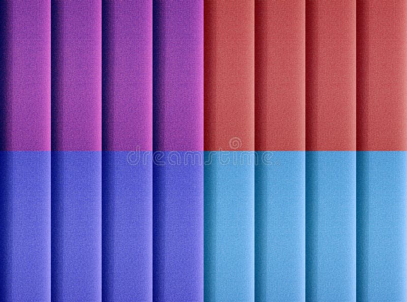 Four colored vertical blinds. Texture background royalty free stock photo