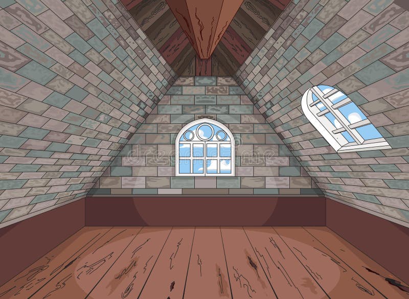 Medieval Attic. Illustration of a medieval attic vector illustration