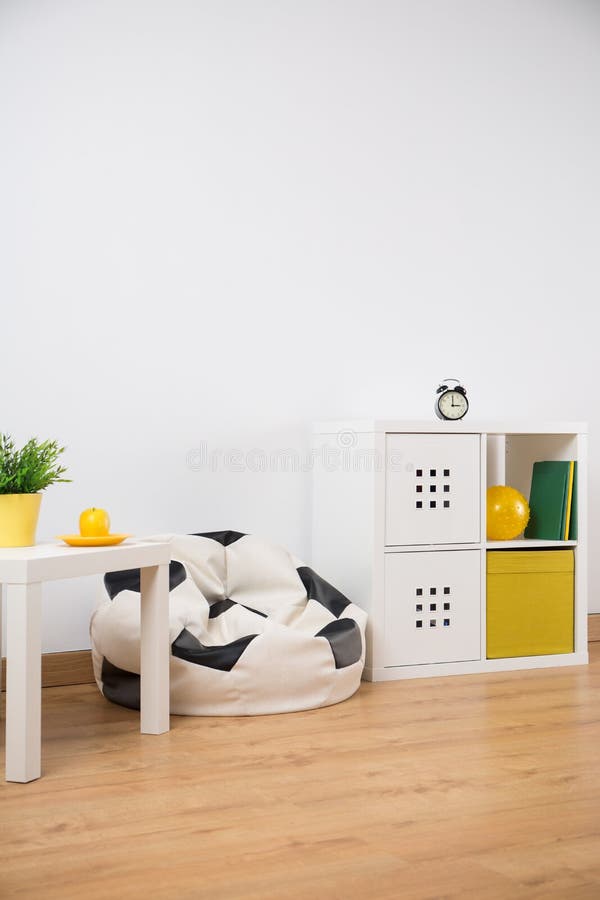 New furniture in child room. Image of new furniture in cosy bright child room stock photos