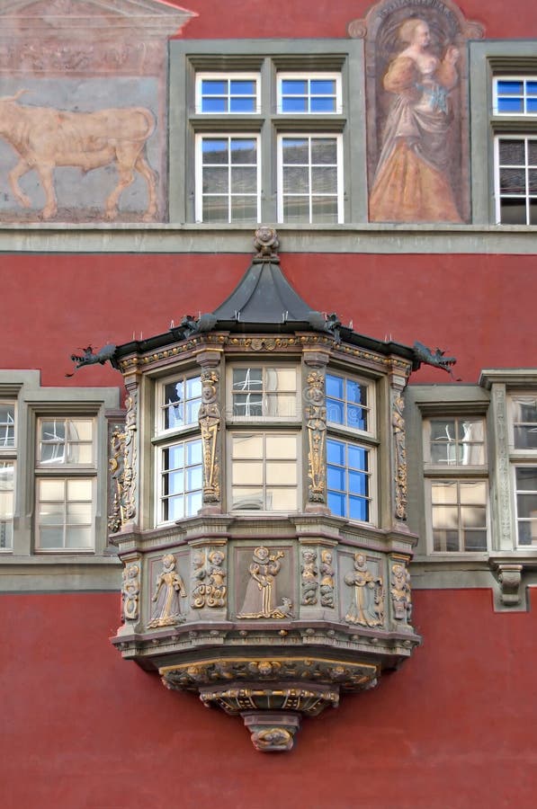 Oriel Window in Rococo style stock photo
