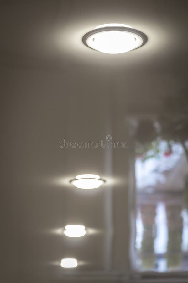 Recessed ceiling LED lights royalty free stock photos