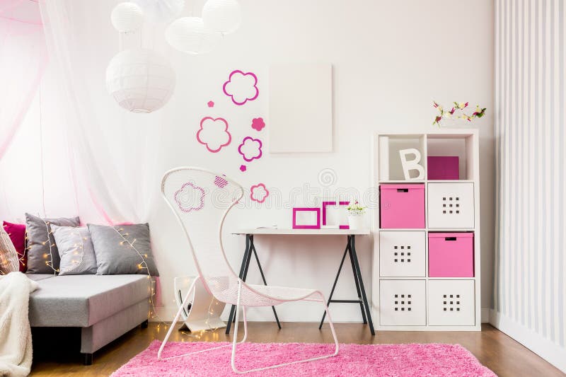 Spacious child room. Image of spacious child room with new design furniture stock photography