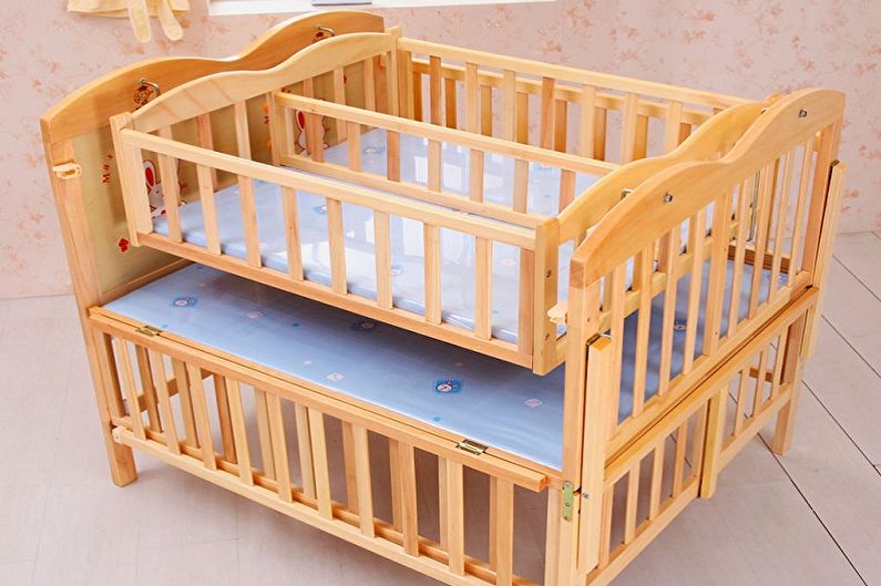Типы детских кроваток для новорожденных по конструкции - Сдвоенные кроватки