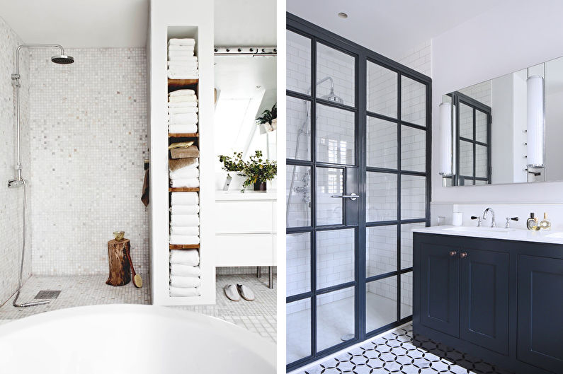 Дизайн интерьера ванной комнаты в скандинавском стиле - фото