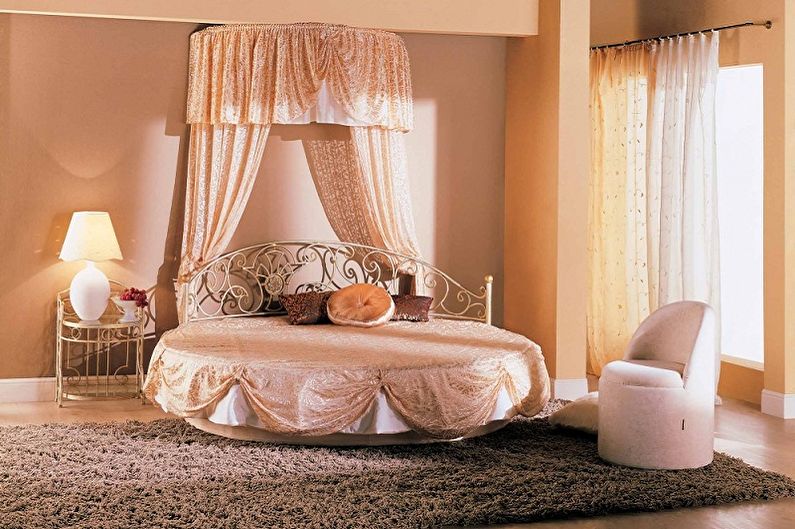 Круглая кровать в спальню в разных стилях - Прованс