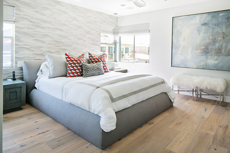 Дизайн интерьера спальни в современном стиле - фото