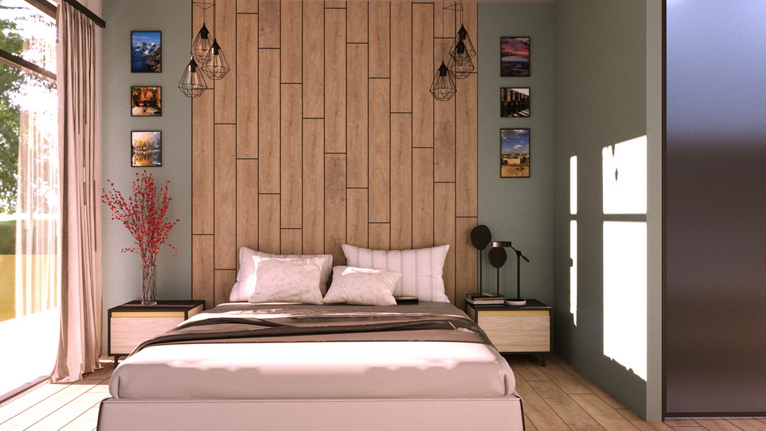 Дизайн стены над изголовьем кровати