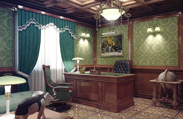 оформление кабинета в классическом стиле