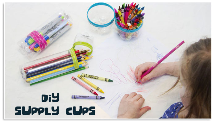 DIY Plastic Bottle Supply Cups