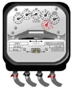 Single-rate-dial-meter