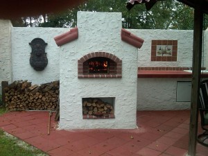 Interesting stucco pattern texture on walls