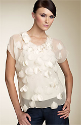 Rebecca Taylor Petal Front Chiffon Tee