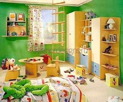 Детская комната для девочки с шведской стенкой