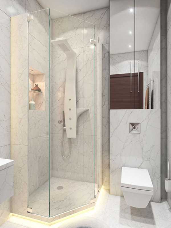 Дизайн ванной с угловой ванной 4 кв м