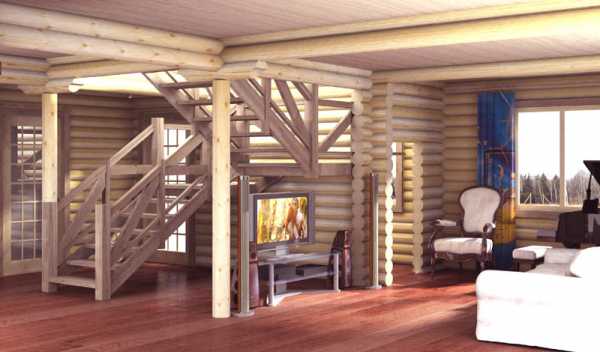 Дизайн интерьера рубленного дома