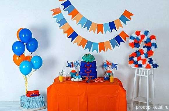 Украсить комнату на день рождения мальчику