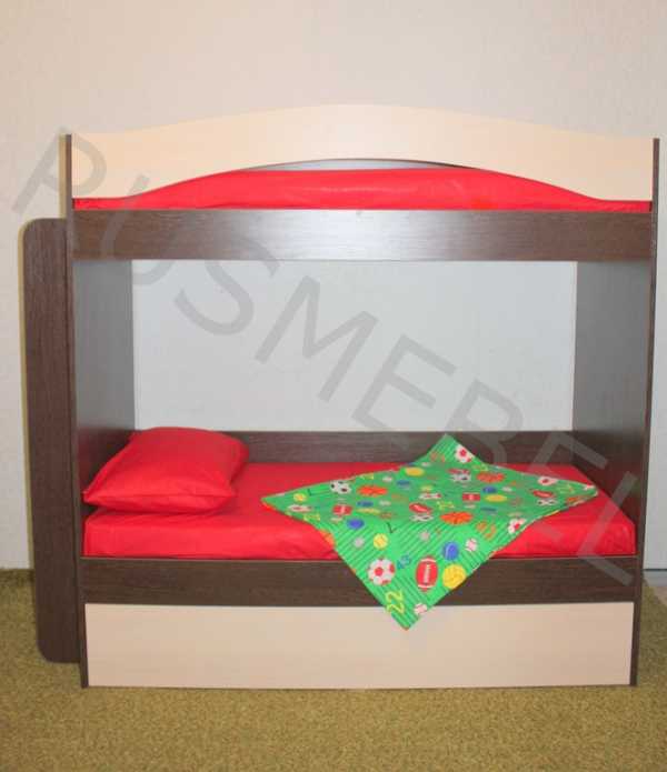 Выдвижная двухъярусная кровать с бортиками