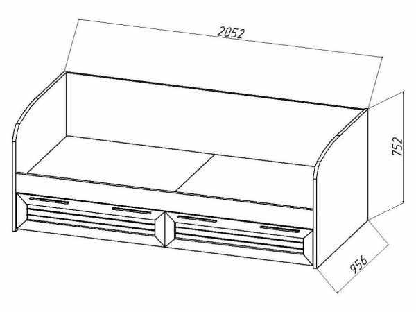 Кровать встроенная в шкаф чертеж
