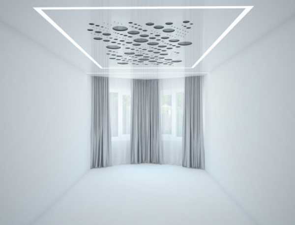 Парящий потолок с подсветкой по периметру фото